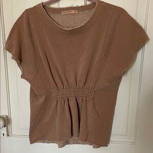 Stateside Tan Short Sleeve Top
